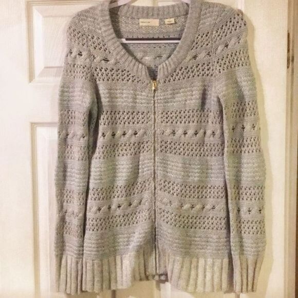 Sleeping on Snow zip down light Blue Sweater - Picture 7 of 14